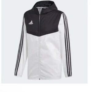 Adidas Men's Black and White Windbreaker